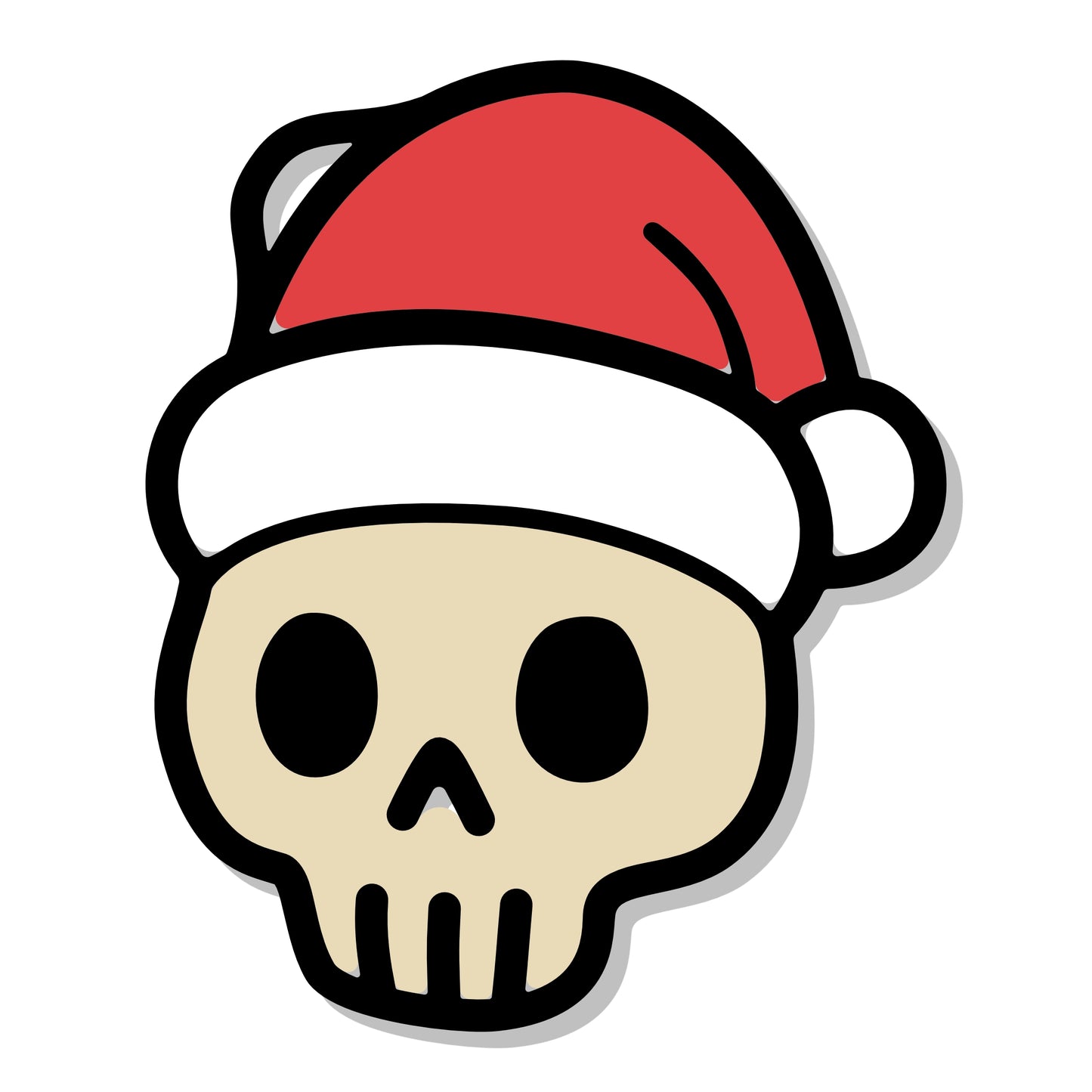 Christmas Skull Magnet