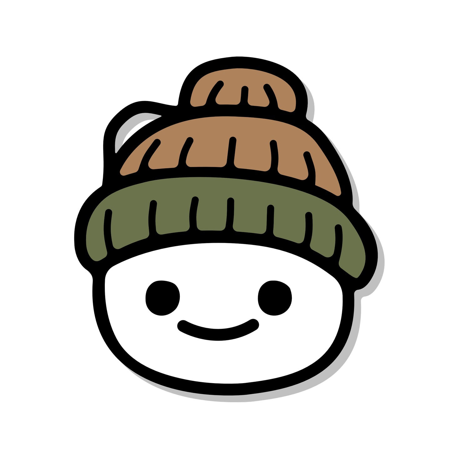 Hipster Snowman Magnet